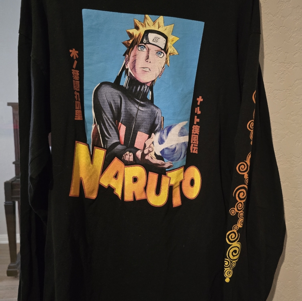 Naruto xlarge Anime‎ Long Sleeve Shirt Cotton Ripple Junction